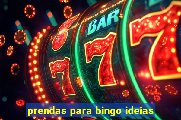 prendas para bingo ideias