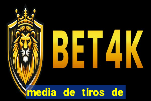 media de tiros de meta por jogo